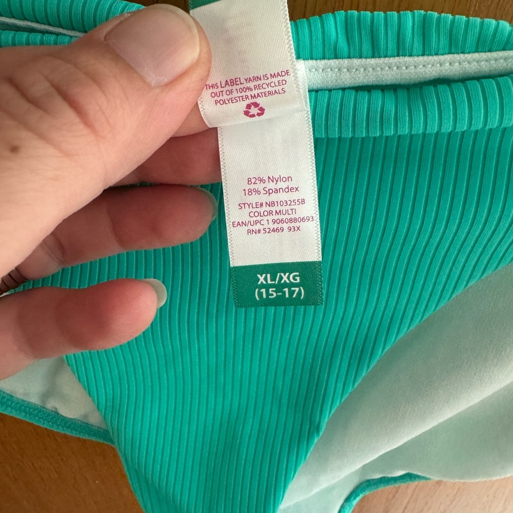 No Boundaries Aqua and Pink Bikini Set - Picture 7 of 10
